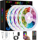 HRDJ Led Strip Lights 65.6ft, Music Sync Color Changing Led Lights for Bedroom 5050 SMD RGB Led Light Strips with Remote App Control Led Lights for Room Party