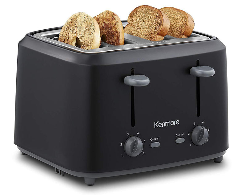 Kenmore 40604 4-Slice Toaster with Dual Controls in Red