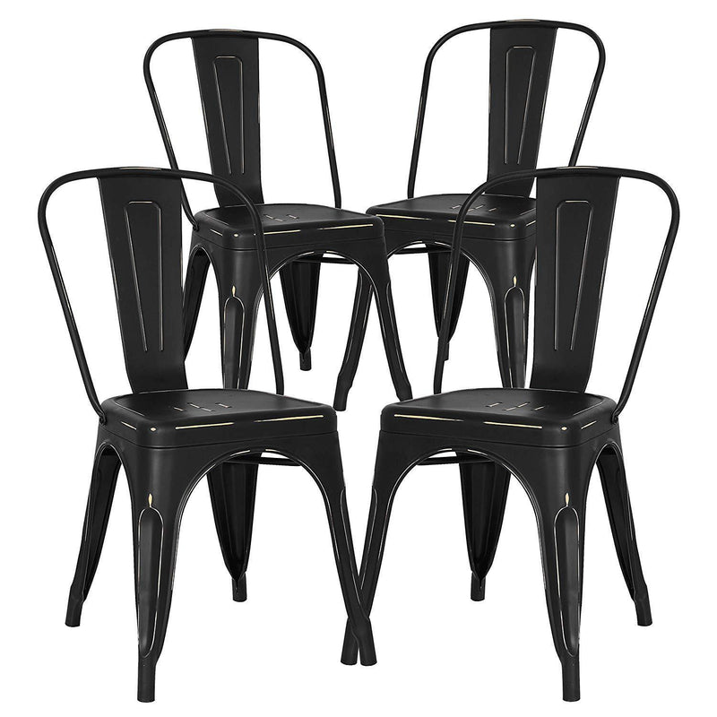 Poly and Bark Trattoria Side Chair in Black (Set of 4)