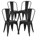 POLY & BARK EM-112-BLK-X4 Trattoria Side Chair in Black (Set of 4)