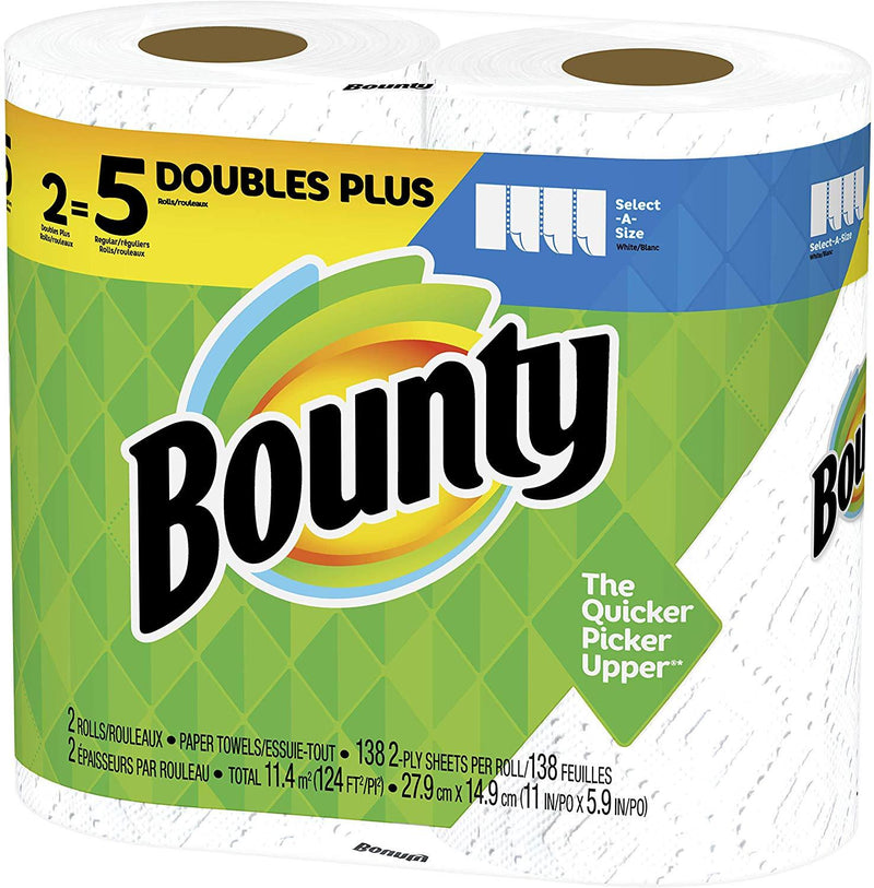 Bounty Double Plus Rolls, 2 Count