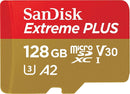 SanDisk Extreme 128GB microSDXC UHS-3 Card - SDSQXAF-128G-GN6MA [Newest Version]