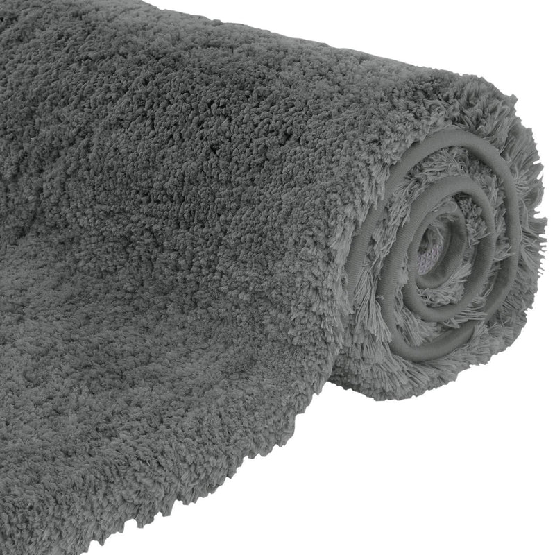Lifewit Bath Mat White Bathroom Rug Soft Shag Water Absorbent with Non-Slip Rubber, 32" x 20"