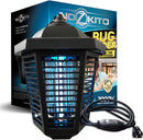 Nozkito Bug Zapper Mosquito Killer - Powerful 2000 Volts for Outdoor Use. 6 Foot Power Cord with Rainproof On/Off Switch. 1/2 Acre Coverage. Insect Trap UV Lamp
