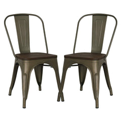 POLY & BARK EM-112-BLK-X4 Trattoria Side Chair in Black (Set of 4)