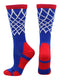 MadSportsStuff Elite Basketball Socks with Net Crew Length - Made in The USA