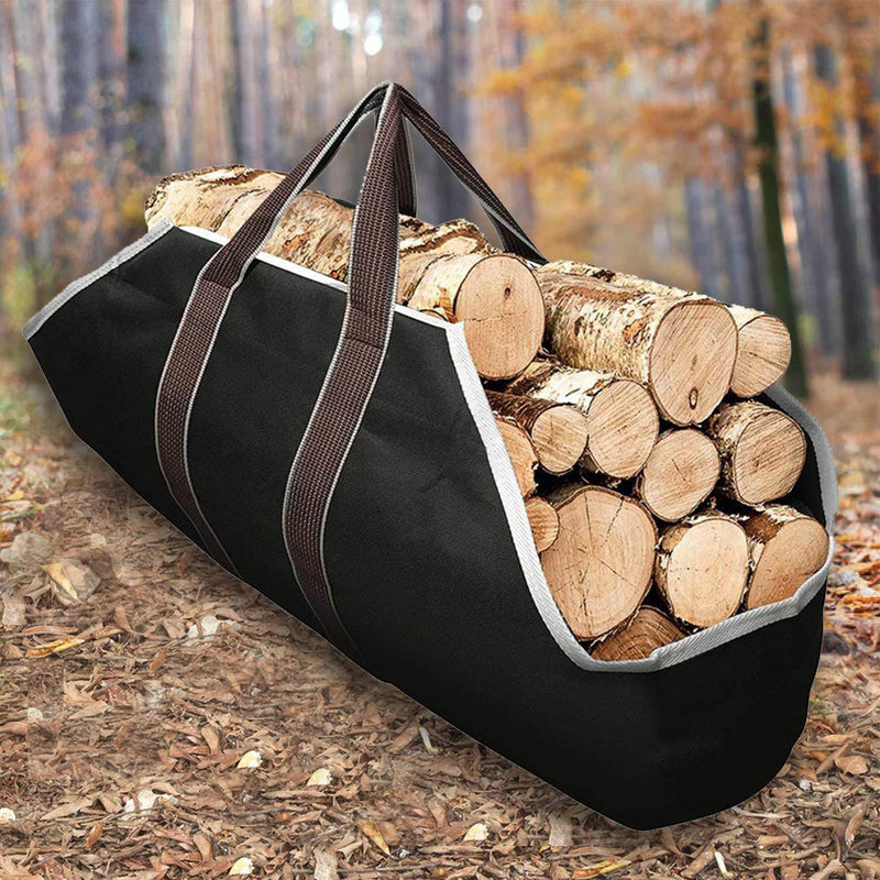 RedSwing Canvas Firewood Carrier with Handles, Durable Heavy Duty Log Carrier for Firewood, Outdoor Wood Tote Bag for Fireplace