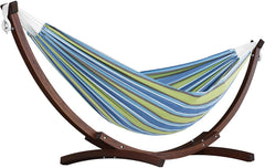 Vivere C8SPCT-24 Solid Combo Wood Hammock, Oasis