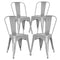 POLY & BARK EM-112-BLK-X4 Trattoria Side Chair in Black (Set of 4)