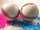 Gender Reveal Baseballs | Set of Premium Exploding Vibrant Pink and Blue Chalk | Extra-Powder Filled Baseballs | 2 Pack- 1 Pink 1 Blue for Gender Reveal Party!