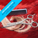 Equinox International Barber & Salon Styling Series - Barber Hair Cutting Scissors/Shears - 6.0" Overall Length - Detachable Finger Rest Stainless Steel