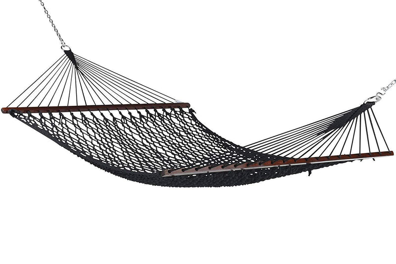 Caribbean Rope Hammock - 55 Inch - Soft-Spun Polyester (Natural Cream)