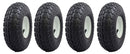 Ranch Tough 4 Pack RT310 10" Pneumatic Replacement Tires for Garden Including Gorilla Cart, Black