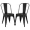 POLY & BARK EM-112-BLK-X4 Trattoria Side Chair in Black (Set of 4)