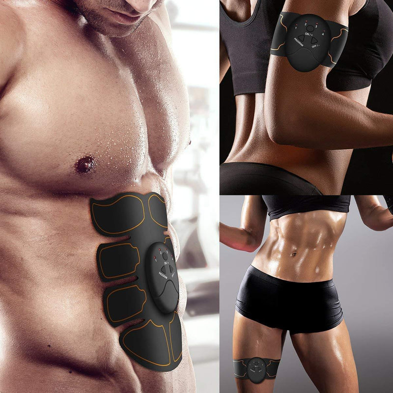 JoJoMooN Muscle Toner Abdominal Toning Belt EMS ABS Toner Body Muscle Trainer Wireless Portable Unisex Fitness Training Gear for Abdomen/Arm/Leg Training Home Office Exercise