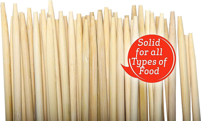 50 PCS | Marshmallow Bamboo ROASTING STICKS | 36"Long 5"mm Thick Extra Long Heavy Duty | Semi-Dulled Point SAFE FOR KIDS | 100% BIODEGRADABLE, NO CLEANING, NO SOAKING