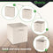 NEATERIZE 13x13 Large Storage Cubes (Set of 8). Fabric Storage Bins with Dual Handles | Cube Storage Bins for Home and Office | Foldable Cube Baskets For Shelf | Closet Organizers and Storage Box (Beige)