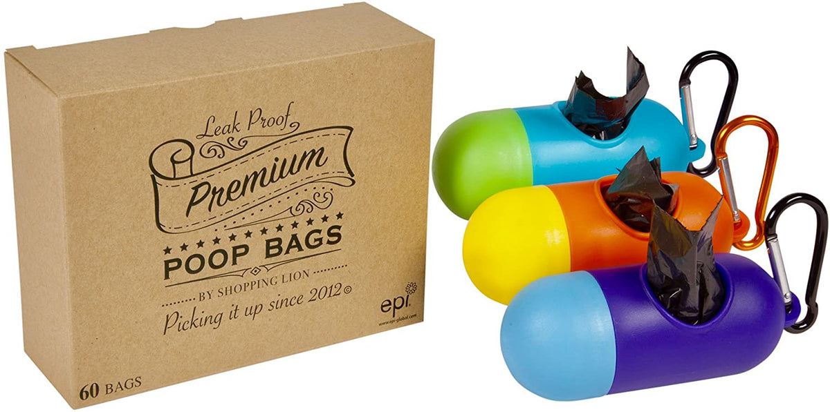 Gorilla Supply Poop Bags 1040, 720, 60 or 20 Dog Poop Bags with Dispenser and Leash Clip, Guaranteed Leak-Proof, Extra Thick and Strong Poop Bags for Dogs, Dog Waste Bags Made with EPI Technology