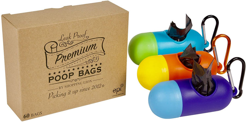 Gorilla Supply Poop Bags 1040, 720, 60 or 20 Dog Poop Bags with Dispenser and Leash Clip, Guaranteed Leak-Proof, Extra Thick and Strong Poop Bags for Dogs, Dog Waste Bags Made with EPI Technology
