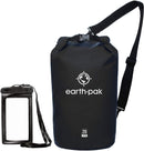 Earth Pak -Waterproof Dry Bag - Roll Top Dry Compression Sack Keeps Gear Dry for Kayaking, Beach, Rafting, Boating, Hiking, Camping and Fishing with Waterproof Phone Case