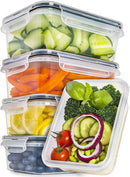 Food Storage Containers with Lids - Food Containers with Lids Plastic Containers with Lids (25 Ounce) - Leak Proof Lunch Containers Plastic Storage Containers with Lids - BPA-Free Meal Prep Containers