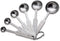 Natizo Set of 8 Stainless Steel Measuring Spoons - With 1/8, 1/3 and 1/16 Teaspoon, 1/2 Tablespoon - Metric and US Measurements - The Complete Set for Your Kitchen