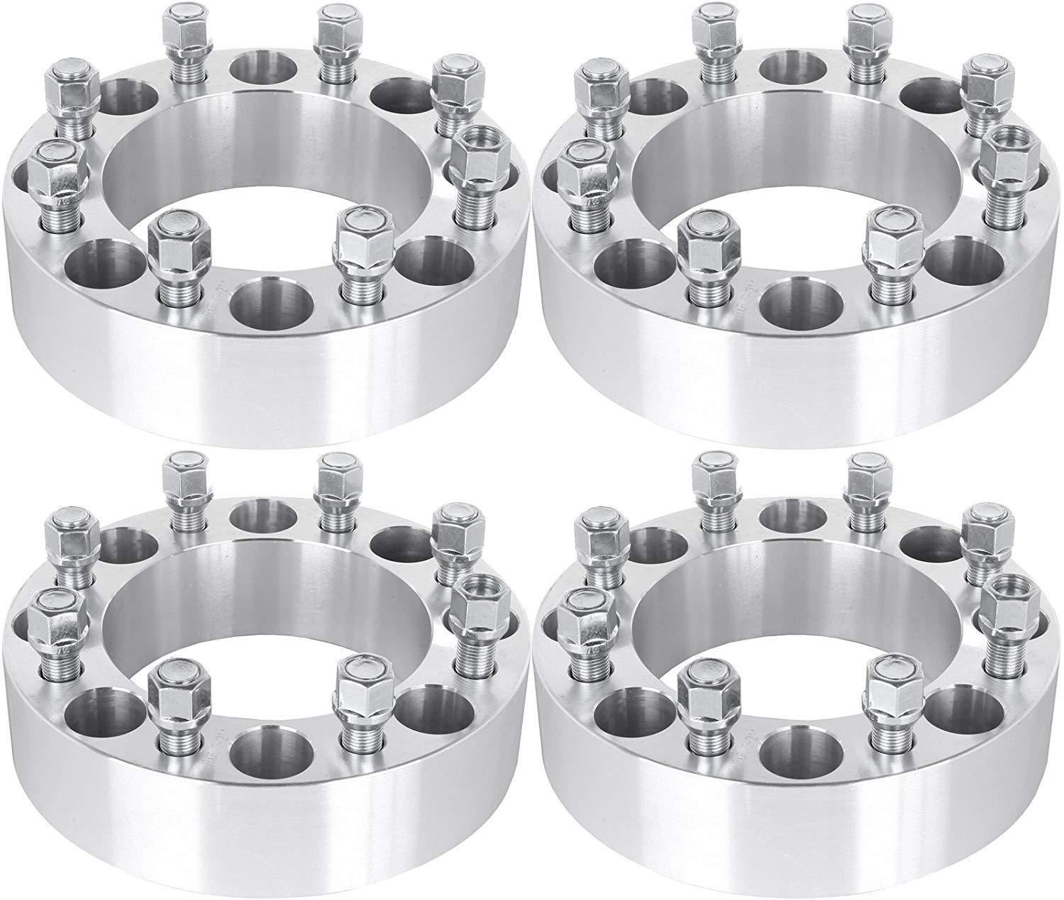ECCPP Replacement Parts of 8 Lug 50mm Wheel Spacers 8x6.5 to 8x6.5 2 inch 8x165.1 to 8x165.1 Fits for Ram 2500 3500 Ford F-250 Ford F-350 9/16" Studs(4X)