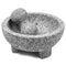 Granite Mortar and Pestle Set guacamole bowl Molcajete 8 Inch - Natural Stone Grinder for Spices, Seasonings, Pastes, Pestos and Guacamole - Extra Bonus Avocado Tool Included