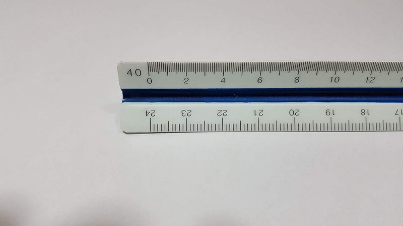 Triangular Engineering Scale Ruler by Ferocious Viking with Color-Coded Grooves with Fractions of an inch 1:10, 1:20, 1:30, 1:40, 1:50, 1:60