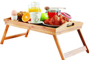 Bed Lap Trays for Eating - Dinner Trays for Lap - Breakfast in Bed Tray with Legs - Bamboo Bed Trays with Folding Legs