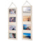 Wallniture Wood Photo Collage Picture Frame Natural No Finish Total 8 Opening for 4x6 Inch Photos Wall Mountable Ready to Hang Vertical Gallery Décor