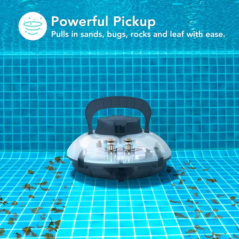 AIPER SMART Renewed ompatible with AIPER, Cordless Automatic Pool Cleaner, Dual Motors, Lightweight, Auto-Dock Robotic Pool Cleaner, Ideal for Above Ground Flat Pool up to 538 Sq.Ft