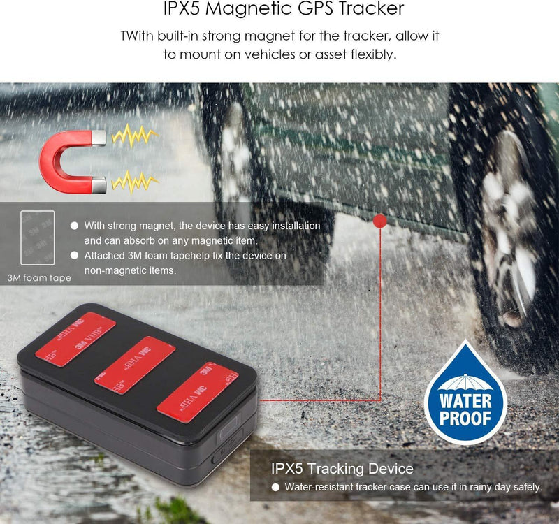 MiCODUS Car GPS Tracker, 10,000mAh Rechargeable Battery Anti-Thief 3G Mini GPS Tracker Real-time Tracking for Vehicles/Motorcycle/Bicycle/Kids/Wallet/Documents/Bags with Free APP(3G/2G SIM is Needed)