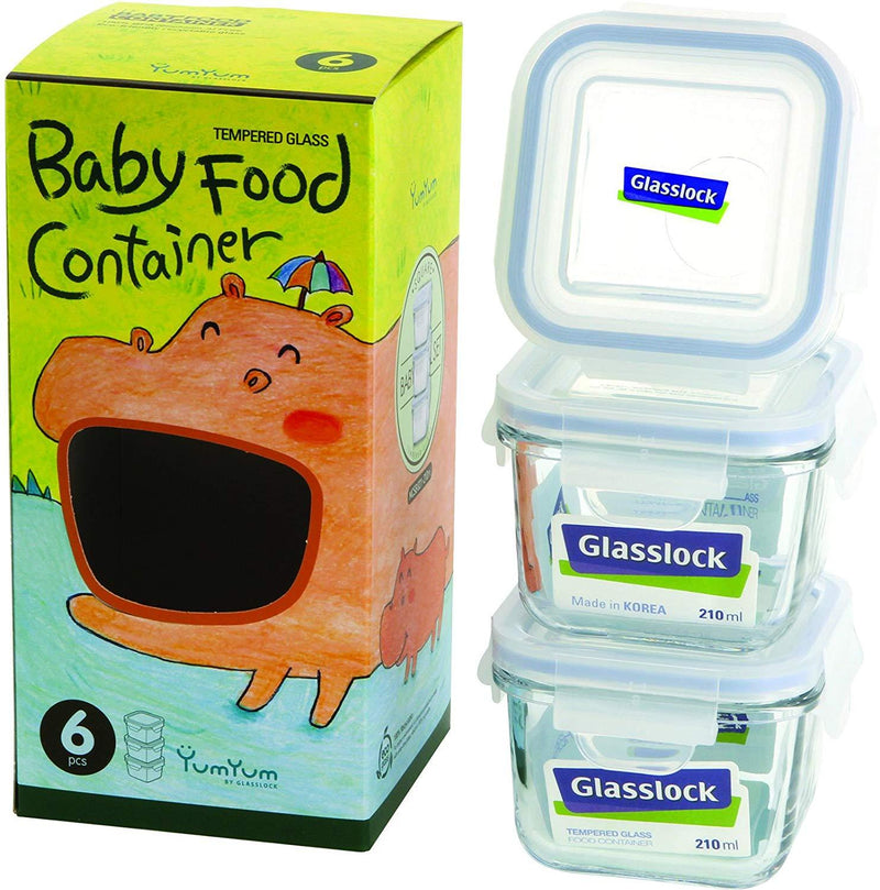 Glasslock 6-Piece Square Baby Box Set, Mini (3 count)