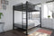 DHP Full Over Full Metal Bunk Bed, Sturdy Frame with Metal Slats, Black