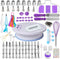 137 PCS Russian Cake Decorating Supplies Kit, Baking Pastry Tools, Piping tips and Bags, Non-stick Cake Turntable, Cake Leveler, Icing Spatulas and Scrapers, Fondant Press, Measuring Spoon, Cake Pen