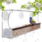 Sparrow Decor GB-6850 Deluxe Clear Window Bird Feeder, Large Wild Birdfeeder with Drain Holes, Removable Tray, Super Strong Suction Cups, Transparent Viewing, Covered, High Seed Capacity, Rubber Perch