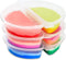 30 Pack Two-Compartment Condiment Containers with Attached Lid Reusable for Work School Home Travel