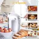 LILPARTNER Hand Mixer Electric, 400W Ultra Power Kitchen Mixer Handheld Mixer With 2x5 Speed (Turbo Boost & Automatic Speed) + Storage Box + 5 Stainless Steel Accessories Food Mixer for Cream, Cake