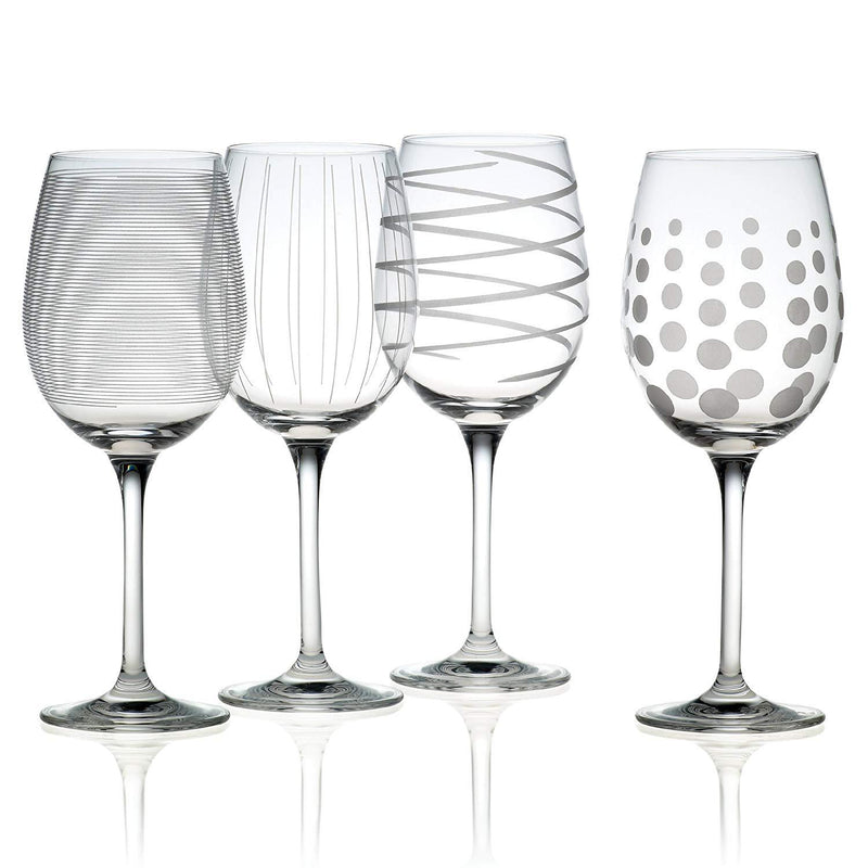 Mikasa Cheers Precision-Etched 16-oz White Wine Glasses, (Set of 4) - SW910-403