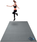 Premium Extra Large Exercise Mat - 7' x 5' x 1/4" Ultra Durable, Non-Slip, Workout Mats for Home Gym Flooring - Jump, Cardio, MMA Mat - Use with or Without Shoes (84" Long x 60" Wide x 6mm Thick)