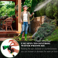 Ikris Garden Hose Nozzle Heavy Duty, High Pressure. Water Hose Nozzle Sprayer, Gun, Head. Spray Nozzle for Garden Hose, 9 Adjustable Watering Patterns, Nozzles for Garden, Lawn, Car Wash