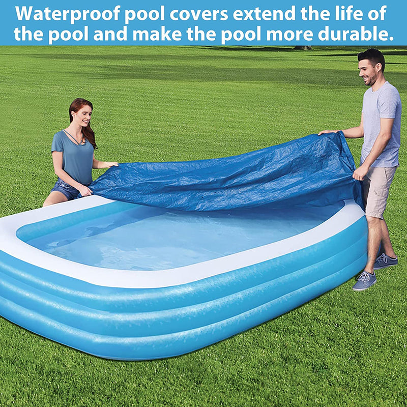 Qikafan Inflatable Pool Cover,Inflatable Pool Cover 120x72 Rectangle (305 cm x183 cm) - 10 x 6 ft Rectangular Pool Cover - Pool Covers(only Cover) (120 in x 72 in)