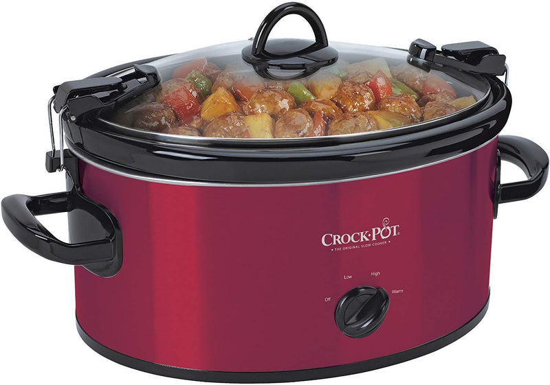 Crockpot 6-Quart Cook & Carry Oval Manual Portable Slow Cooker, Red - SCCPVL600-R