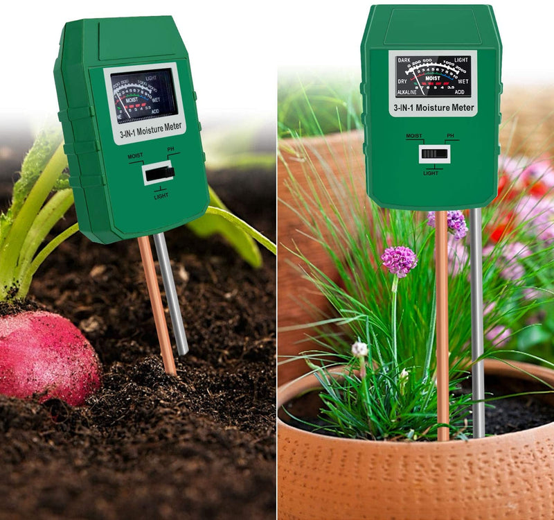 Womtri Soil Moisture Meter,3-in-1 Soil pH Meter,Test Kit for Moisture,Great for Home and Garden, Lawn, Farm, Indoor & Outdoor Use