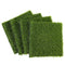 Juvale Synthetic Grass - 4-Pack Artificial Lawn, Fake Grass Patch, Pet Turf Garden, Pets, Outdoor Decor- Non-Slip Turf, Green, 12 x 0.25x 12 inches