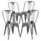 POLY & BARK EM-112-BLK-X4 Trattoria Side Chair in Black (Set of 4)