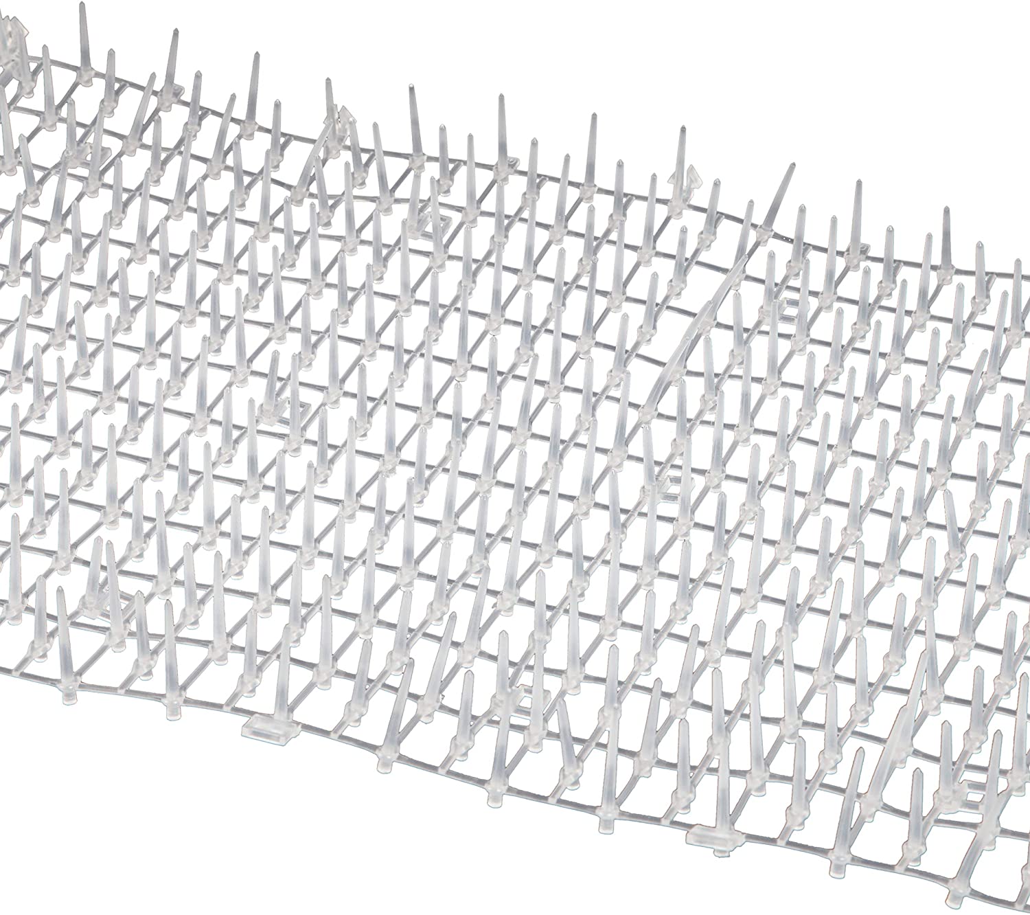 Tapix Cat Scat Mat Clear Anti-cat Network with Spikes Digging Stopper - Cat Deterrent Mat for Indoor and Outdoor 8 feet x 12 inches with 6 Staples