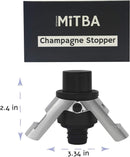 Champagne Stopper by MiTBA – Bottle Sealer for Champagne, Cava, Prosecco & Sparkling Wine with a Built-In Pressure Pump