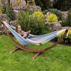Vivere C8SPCT-24 Solid Combo Wood Hammock, Oasis